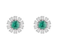Earrings Damiani Woman Margherita in White Gold Smeraldo 0.16 Ct 20084147 - 20084147